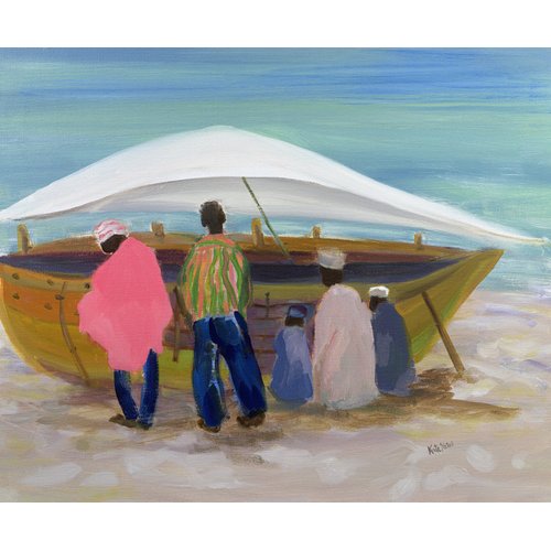 Cuadro - Boat Mending (oil on canvas) -