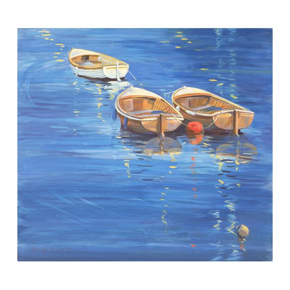 Cuadro - Isle of Wight Old Gaffers, 2000 (oil on board) -