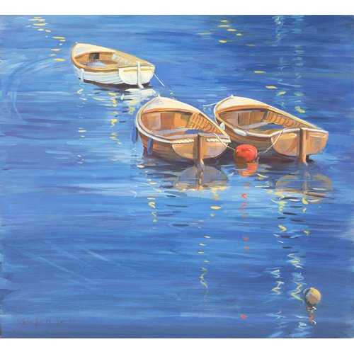 Cuadro - Isle of Wight Old Gaffers, 2000 (oil on board) -
