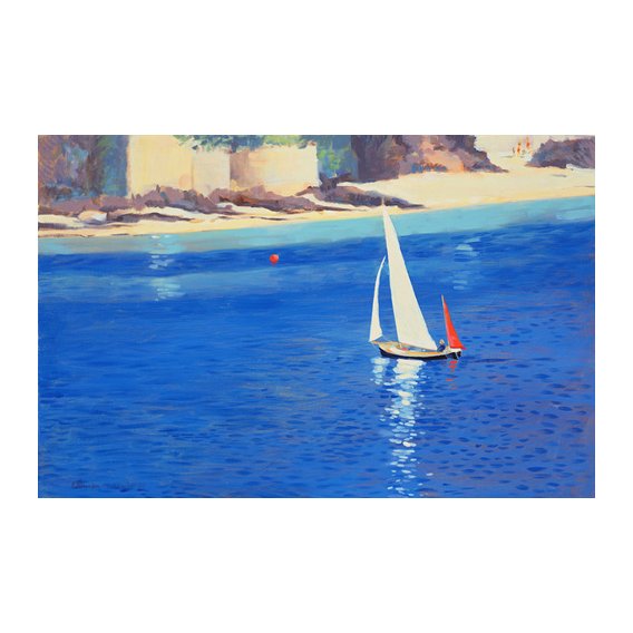 Cuadro - Salcombe - Yawl near Millbay, 1999 (oil on board) -