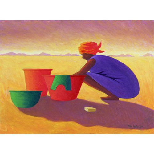 Cuadro - Washer Woman, 1999 (oil on canvas) -, Tilly Willis
