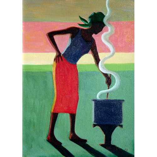 Cuadro - Cooking Rice, 2001 (oil on canvas) -, Tilly Willis