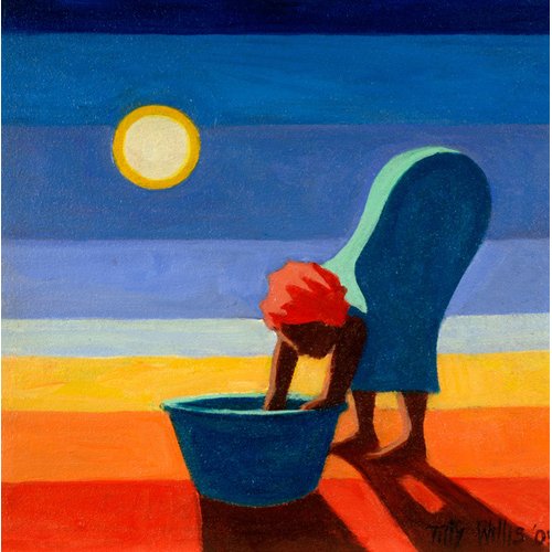 Cuadro - Bending Woman, 2005 (oil on canvas) -, Tilly Willis