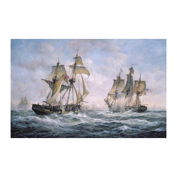 Cuadro - Action Between U.S. Sloop-of-War Wasp and H.M. Brig-of-War Frolic, 1812 -