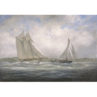 Cuadro - Two Classics. 'Aello Beta' and 'Marigold' off the Isle of Wight, 2005 -