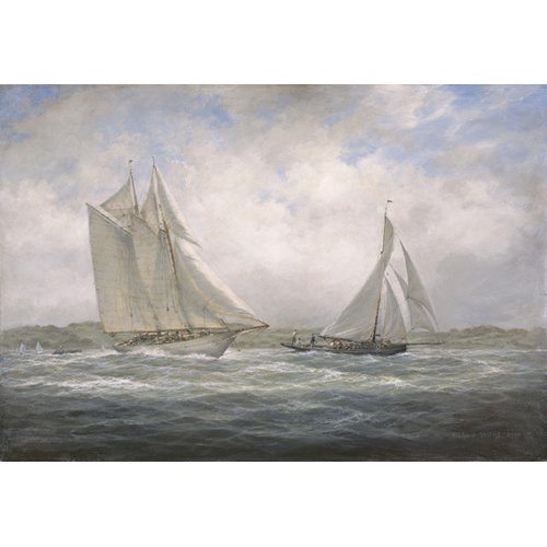 Cuadro - Two Classics. 'Aello Beta' and 'Marigold' off the Isle of Wight, 2005 -, RIchard Willis
