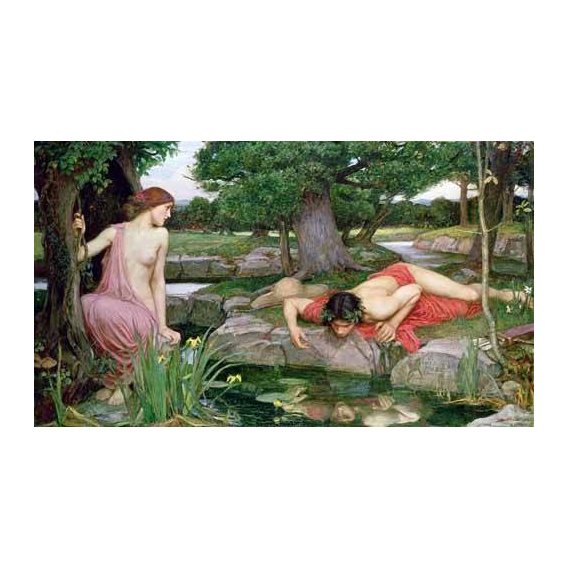 cuadros de retrato - Cuadro -Eco y Narciso-