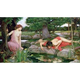 cuadros de retrato - Cuadro -Eco y Narciso-