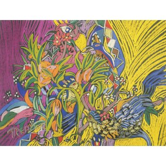 Cuadro - Birds of Paradise (pastel on paper) -