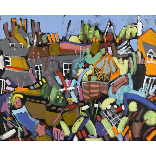 Cuadro - Judy au Jardin, 2010 (acrylic on canvas) -, Frances Treanor