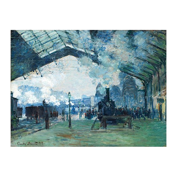 Cuadro -Arrivée du train de Normandie, Gare Saint-Lazare, 1877-