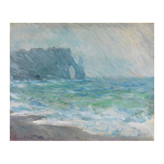 Cuadro -Regnvær, Etretat-