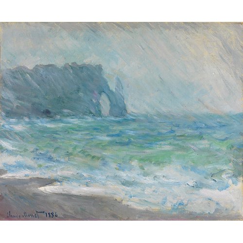 Cuadro -Regnvær, Etretat-