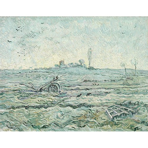 Cuadro -Champ enneigé avec une herse-, Vincent Van Gogh