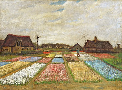 Cuadro -Parterres de fleurs en Hollande, 1883-