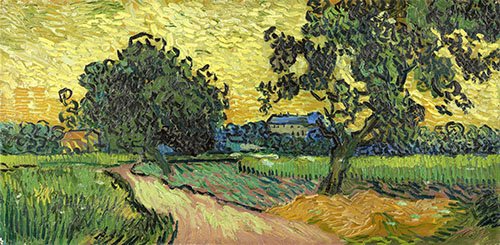 Cuadro -Paysage au crépuscule, 1890-