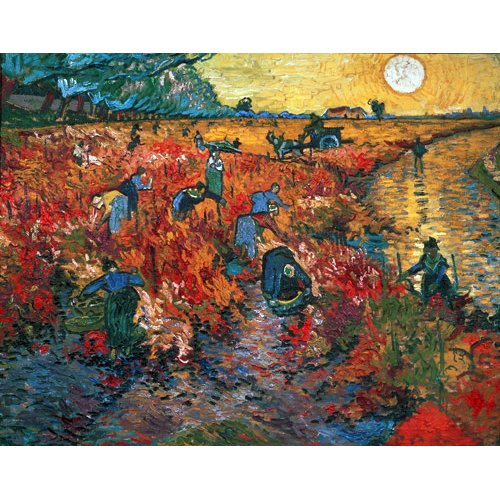 Cuadro - Viñedo rojo en Arles, 1888 -, Vincent Van Gogh