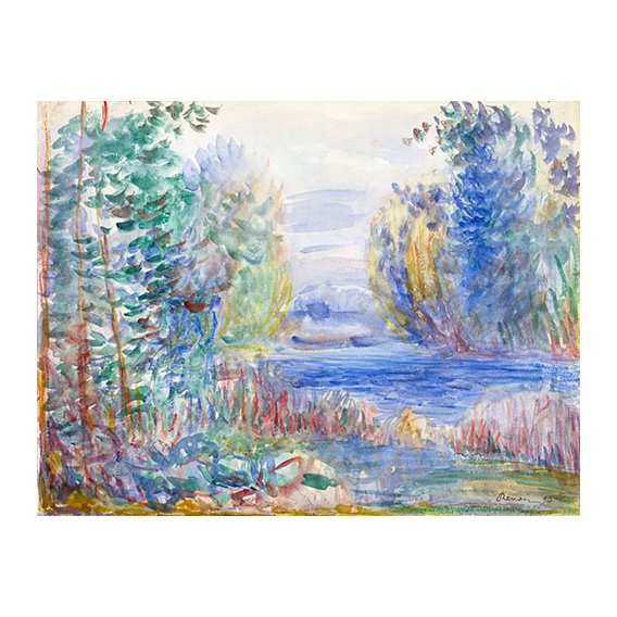 Cuadro -River Landscape, 1890 -
