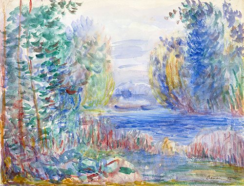 Cuadro -River Landscape, 1890 -