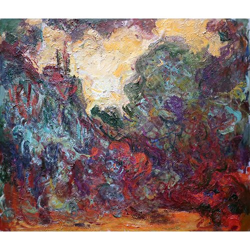 Cuadro -La casa del artista, vista desde el jardin de rosas-, Claude Monet