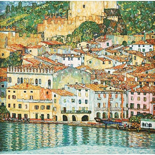 Cuadro -Malcesine on Lake Garda-, Gustav Klimt