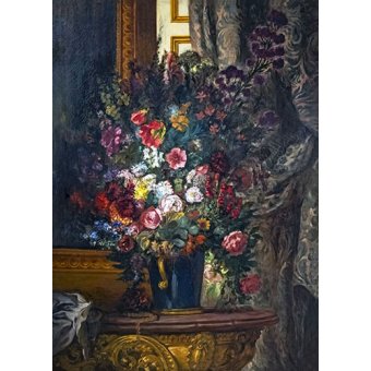 Cuadro -Flores en un jarrón azul-