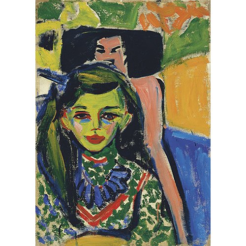 Cuadro -Fränzi frente a una silla tallada-, Ernst Ludwig Kirchner