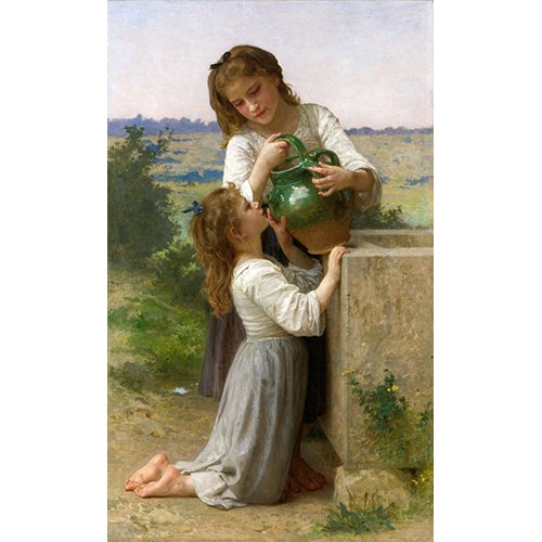 Cuadro - En la fuente, 1897 -, William Bouguereau