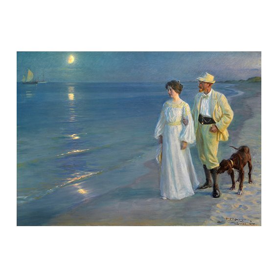 Cuadro - Sommeraften_ved_Skagens_strand., 1899 -