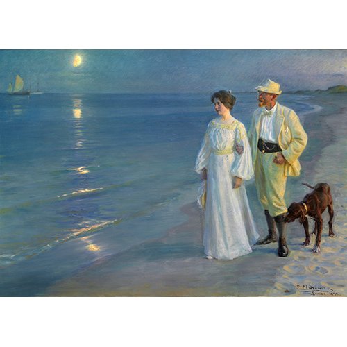 Cuadro - Sommeraften_ved_Skagens_strand., 1899 -