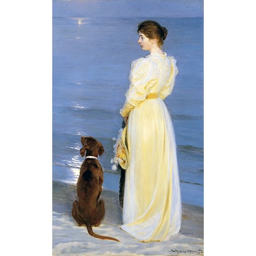 Cuadro - Summer_evening_at_Skagen -, Peder Severin Kroyer