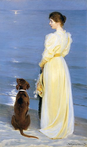 cuadros-de-marinas - Cuadro - Summer_evening_at_Skagen -, Peder Severin Kroyer - Kroyer, Peder Severin