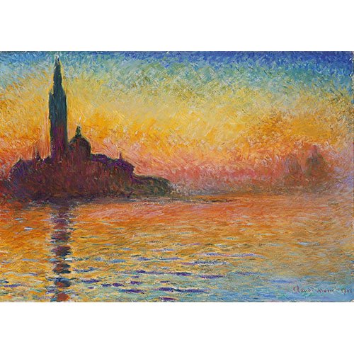 Cuadro -San Giorgio Maggiore en el crepúsculo-(1189x842)-, Claude Monet