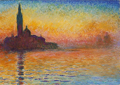 Cuadro -San Giorgio Maggiore en el crepúsculo-(1189x842)-, Claude Monet