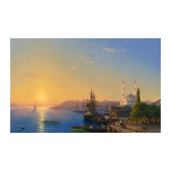 Cuadro -Vista de Constantinopla y el Bósforo, 1856-, Ivan Konstantinovich Aivazovsky