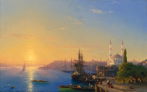 Cuadro -Vista de Constantinopla y el Bósforo, 1856-, Ivan Konstantinovich Aivazovsky