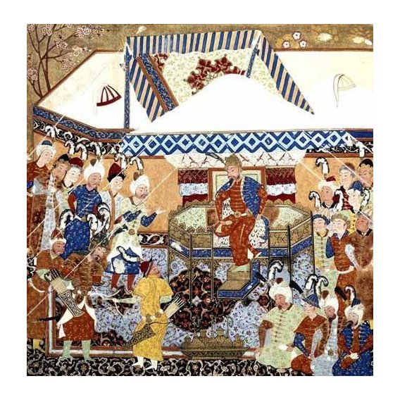 cuadros etnicos y oriente - Cuadro -La Corte Turco-Mongolia del Emperador Tamerlan-