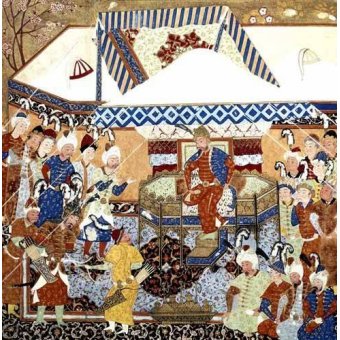 cuadros etnicos y oriente - Cuadro -La Corte Turco-Mongolia del Emperador Tamerlan-