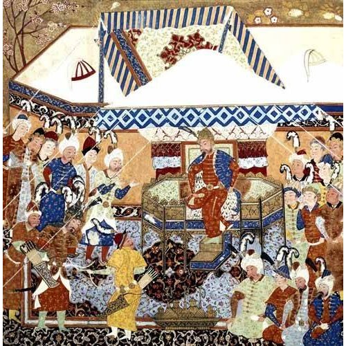 cuadros etnicos y oriente - Cuadro -La Corte Turco-Mongolia del Emperador Tamerlan-