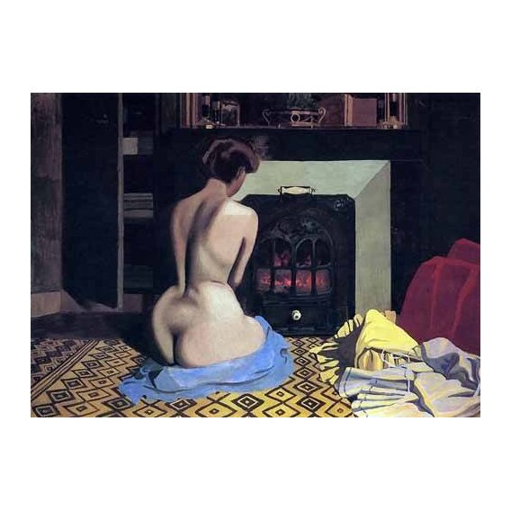 cuadros de retrato - Cuadro -Nude at the Store-
