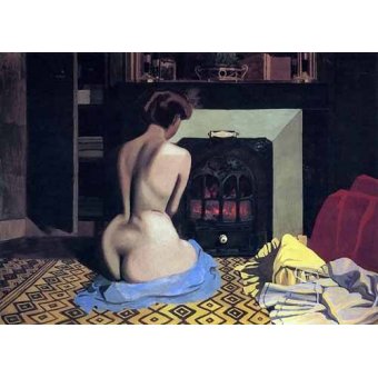 cuadros de retrato - Cuadro -Nude at the Store-