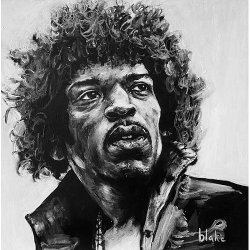 Retrato de Jimi Hendrix