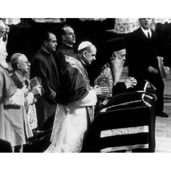 Cuadro, El Papa Pablo VI y el Patriarca Atenágora