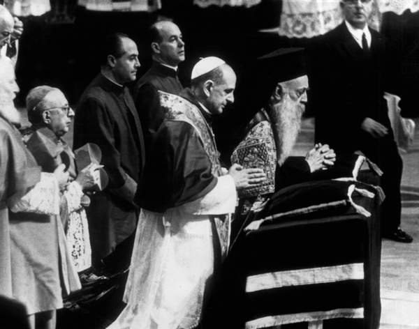 Cuadro, El Papa Pablo VI y el Patriarca Atenágora