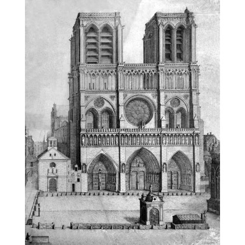 Plaza de la catedral de Notre Dame en París, 1699