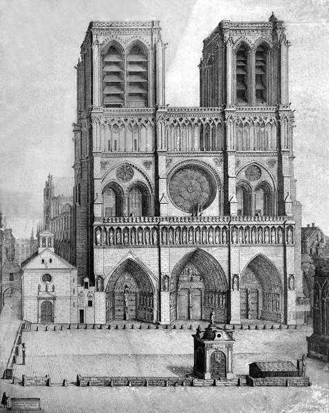Plaza de la catedral de Notre Dame en París, 1699