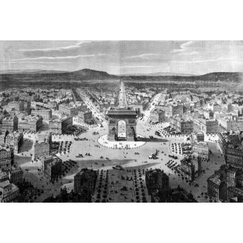 Vista de la Place de l'Etoile en París