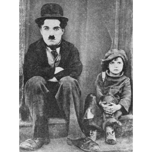 Charlie Chaplin y Jackie Coogan en El niño