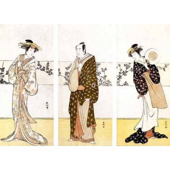 cuadros etnicos y oriente - Cuadro -Actores japoneses-