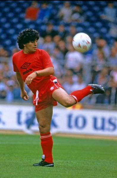 Futbolista argentino Diego Maradona en 1982